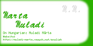marta muladi business card