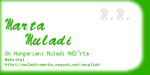 marta muladi business card